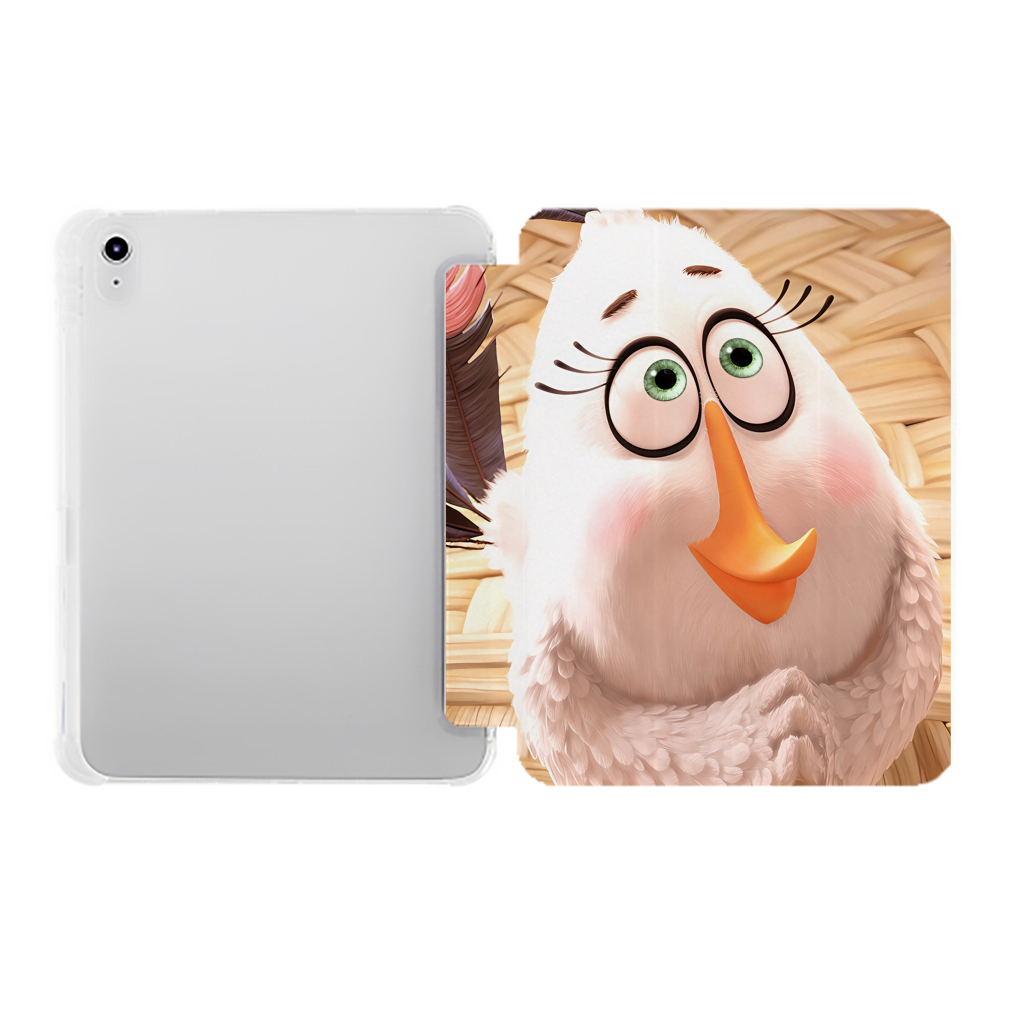 （画像用） Angry Birds アングリーバード IPad ケース ペン収納付き 三つ折りスタンド PUレザー×シリコン 対応機種9.5/10.5/10.9インチ